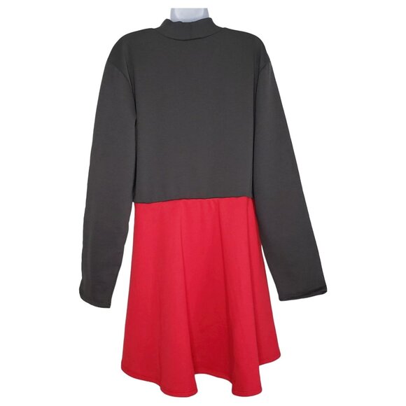 Mighty Fine Santa Sweatshirt Dress Teachercore Ugly Sweater Christmas Sz 1X NEW - Picture 7 of 11